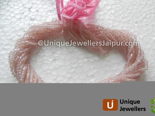 Rose Quartz Faceted Tyre Beads